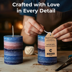 Smokeless aromatherapy candle by CraftyCrocodile in navy blue