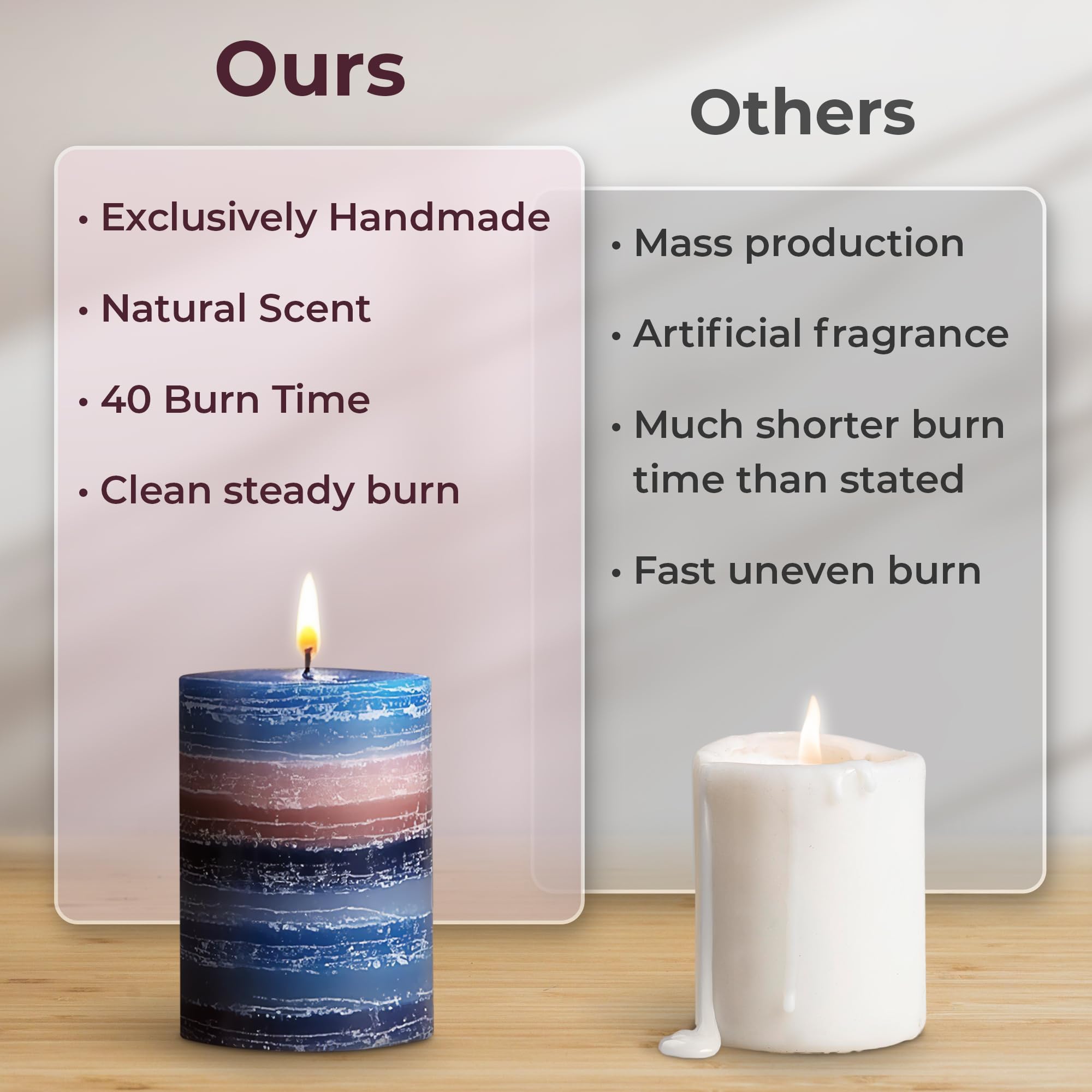 Decorative candle suitable for weddings and home decor