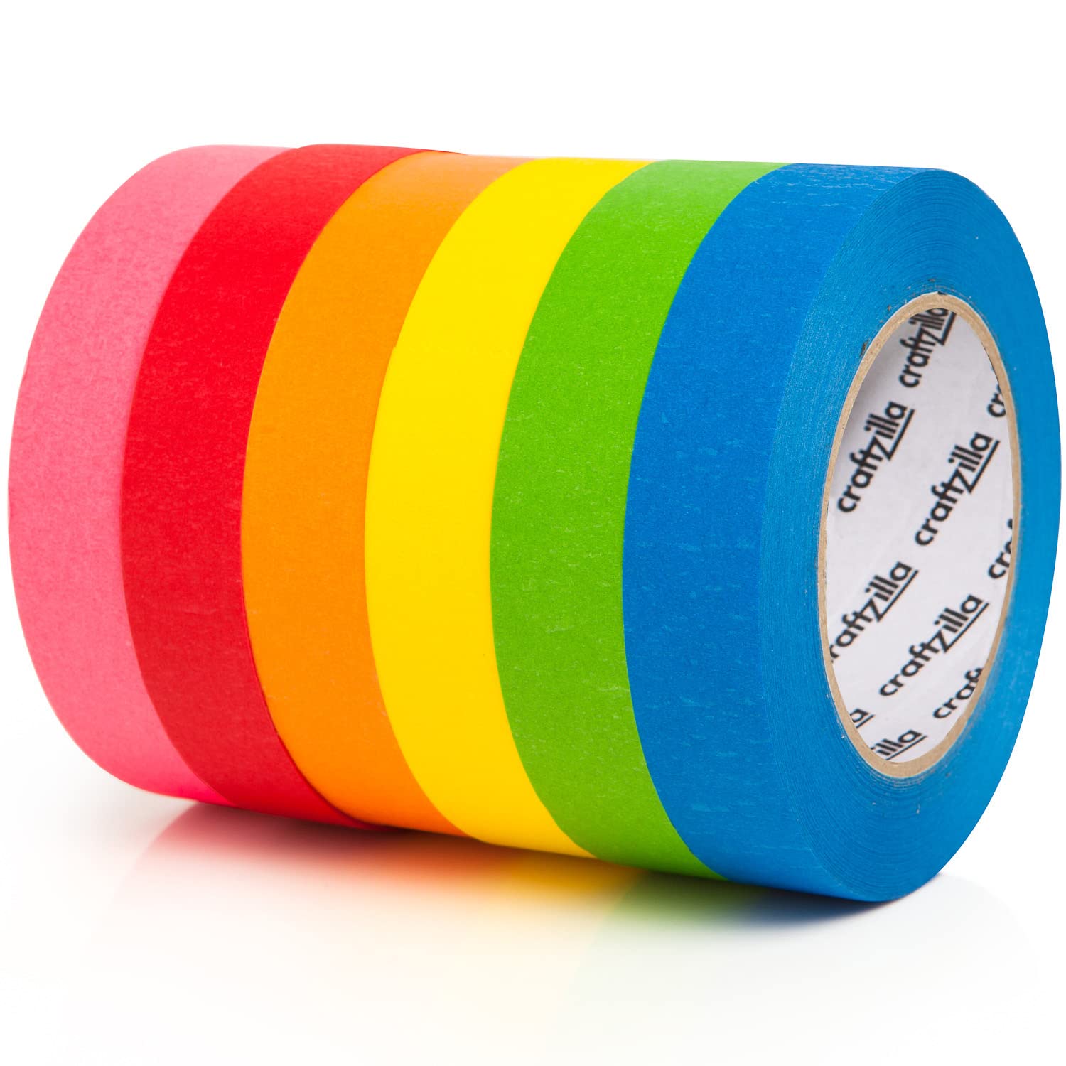 Craftzilla Colored Masking Tape 6 rolls 1 inch wide