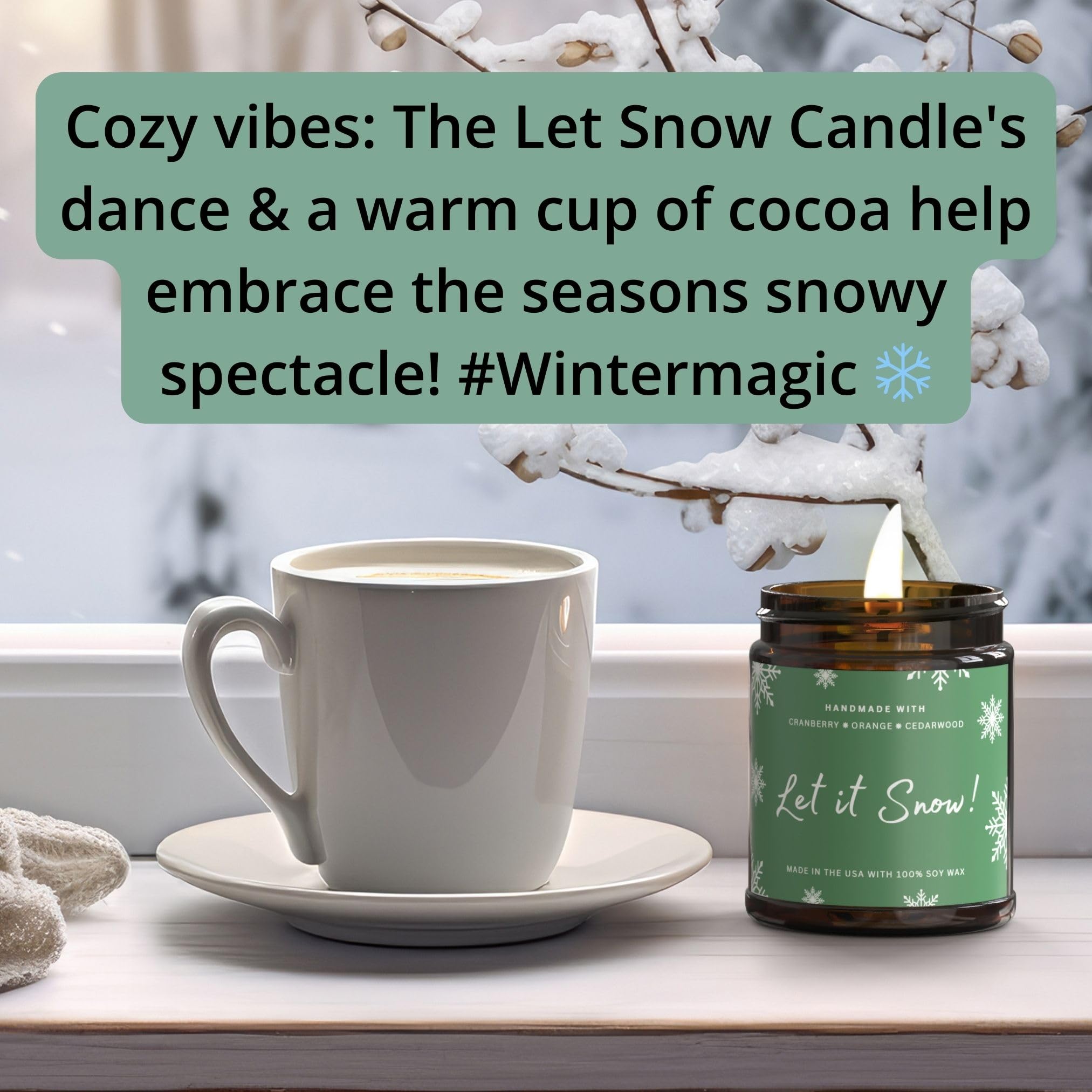 Cranberry orange cedar wood holiday scent candle 9oz alt text