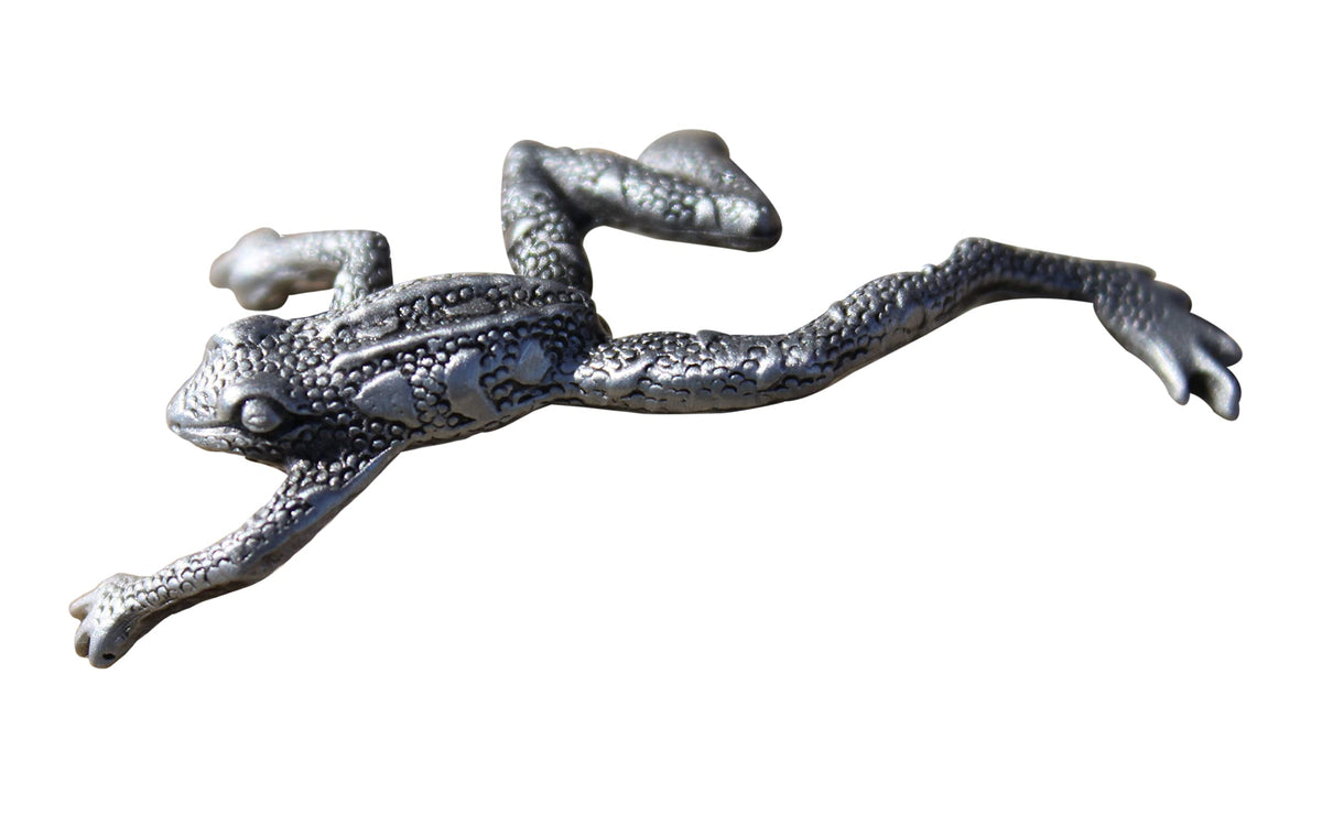 Crawling Frog Figurine Hastings Pewter Co fine pewter material