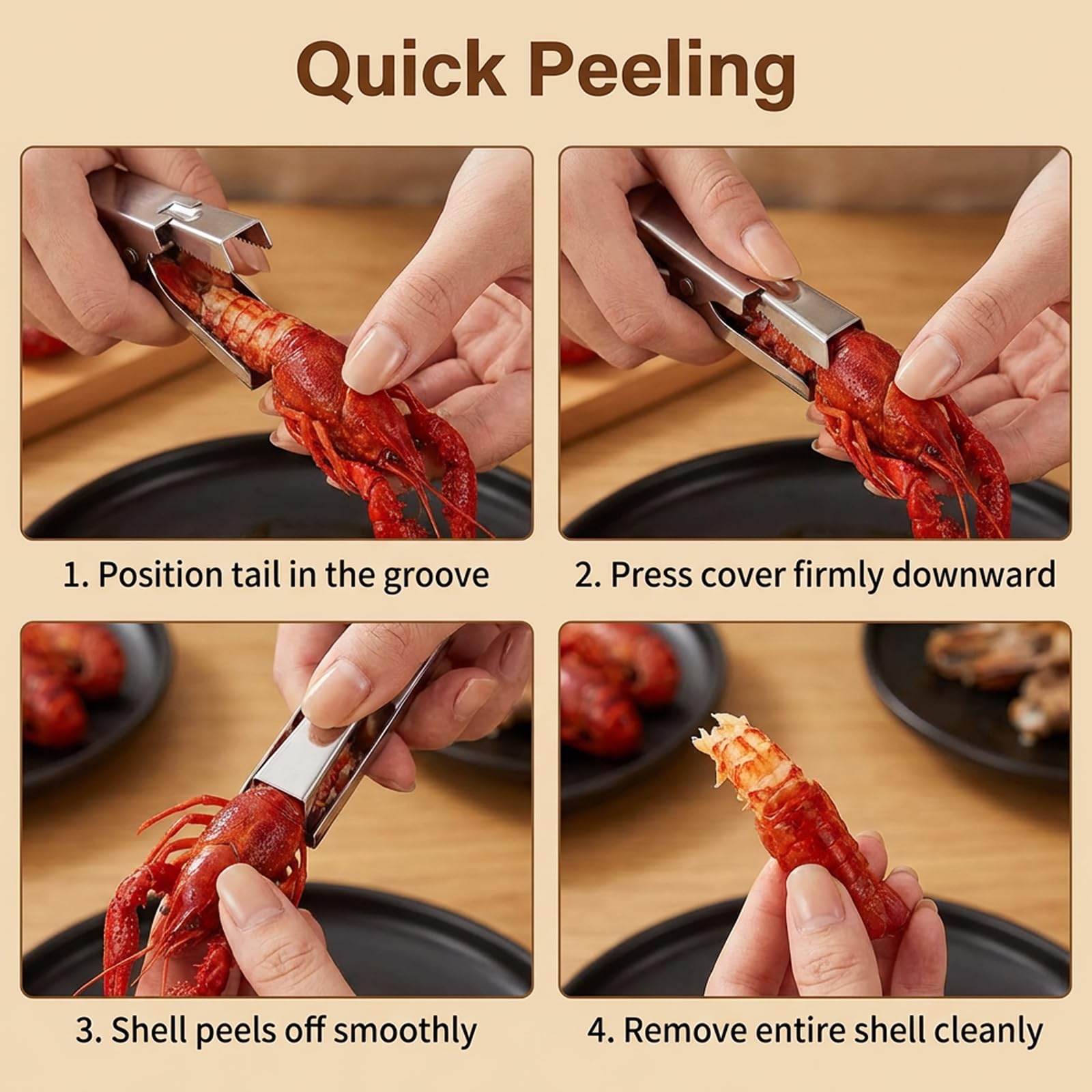 Crayfish Shelling Device for home cooks