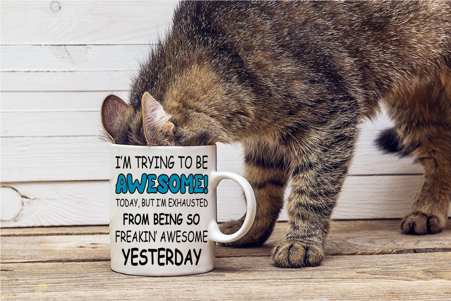 Two-sided printed mug for boss or coworker