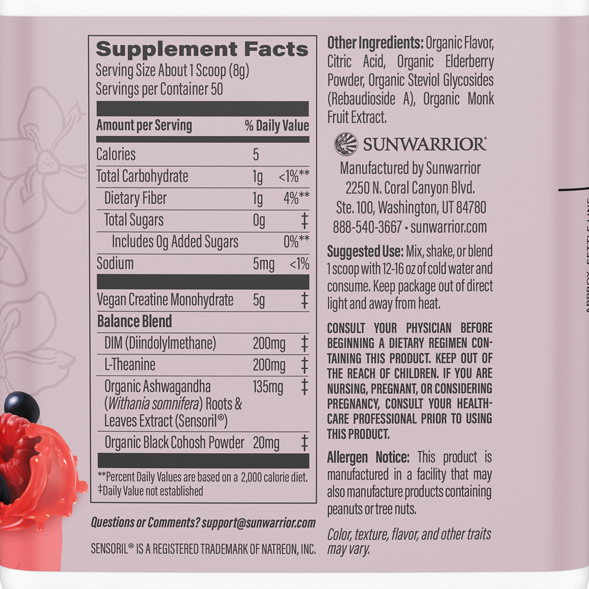 Creatine for her Raspberry Lemonade flavor packaging product image