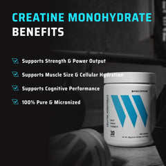 Swolverine Creatine Monohydrate Powder 30 Servings container