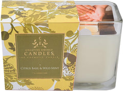 Creative Energy Candle 10oz soy lotion jar citrus basil wild mint