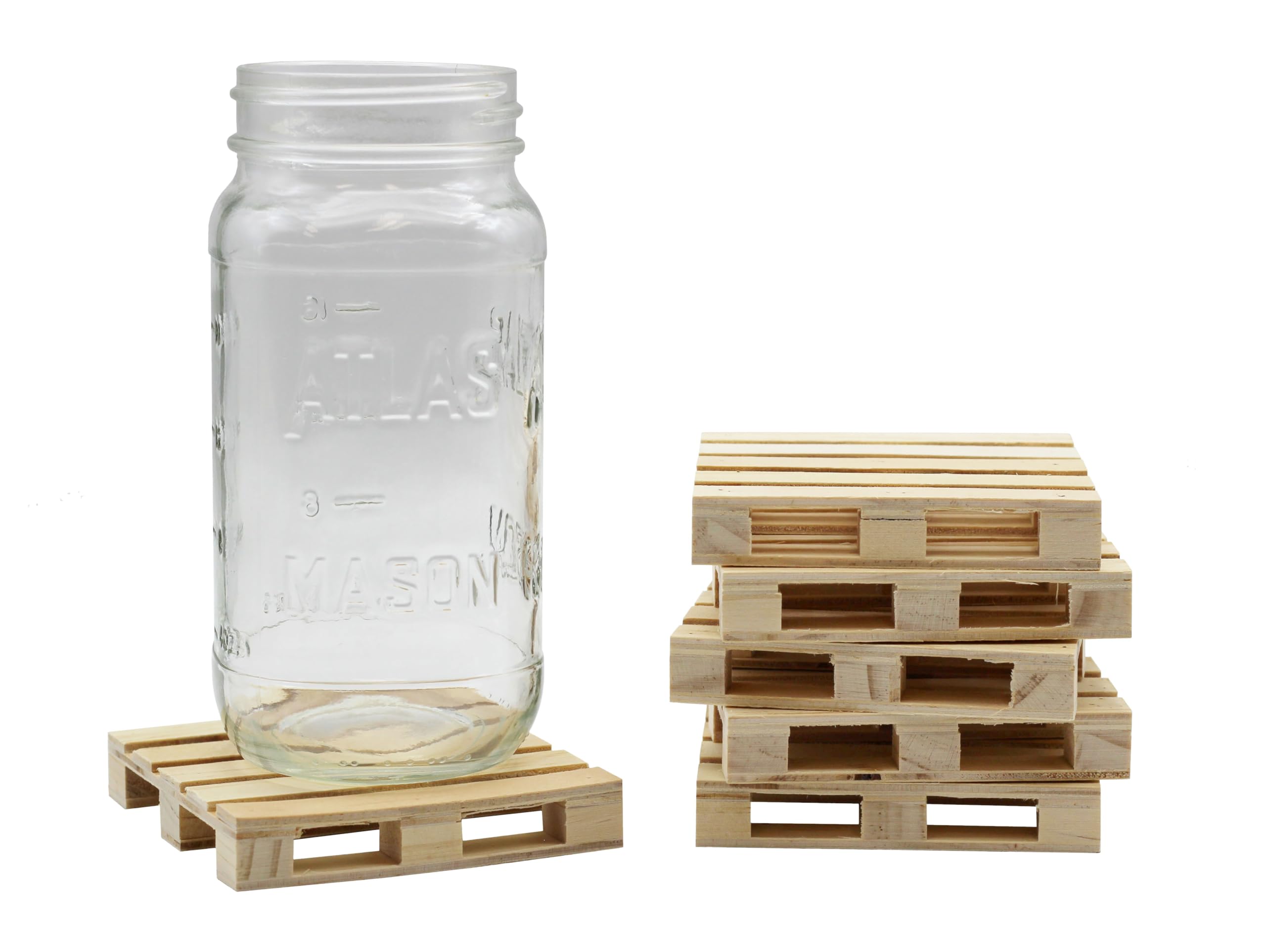 Creative Hobbies mini wood pallet coaster set 6-pack 4x4