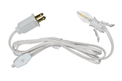 Creative Hobbies clip in lamp cord for Christmas village houses 6ft white cord