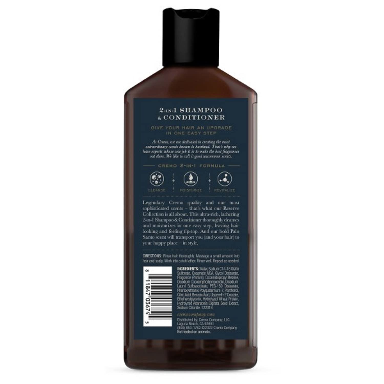 cremo pack 2 2-in-1 shampoo conditioner palo santo