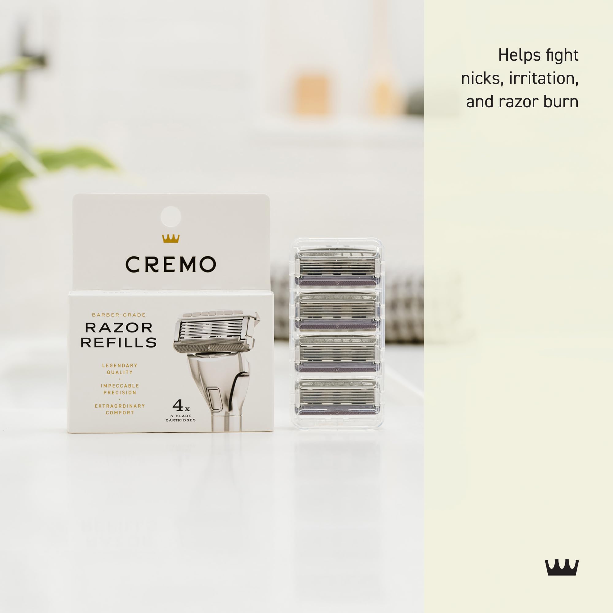 Cremo razor refills 4 ct package label