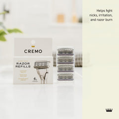 Cremo razor refills 4 ct package label