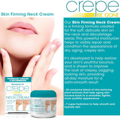 Crepe Be Gone neck cream USA made packaging