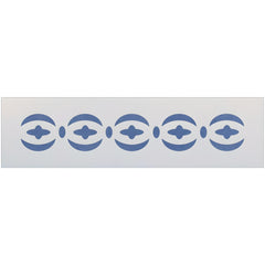 crescent border stencil 12 x 2 inch Mylar front view