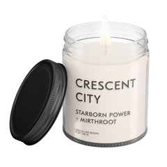 Crescent City Bookish Reading Candle 9 oz in glass jar