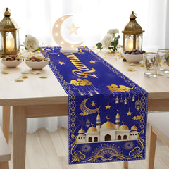 Easy-care fabric Ramadan Mubarak Table Runner on surface