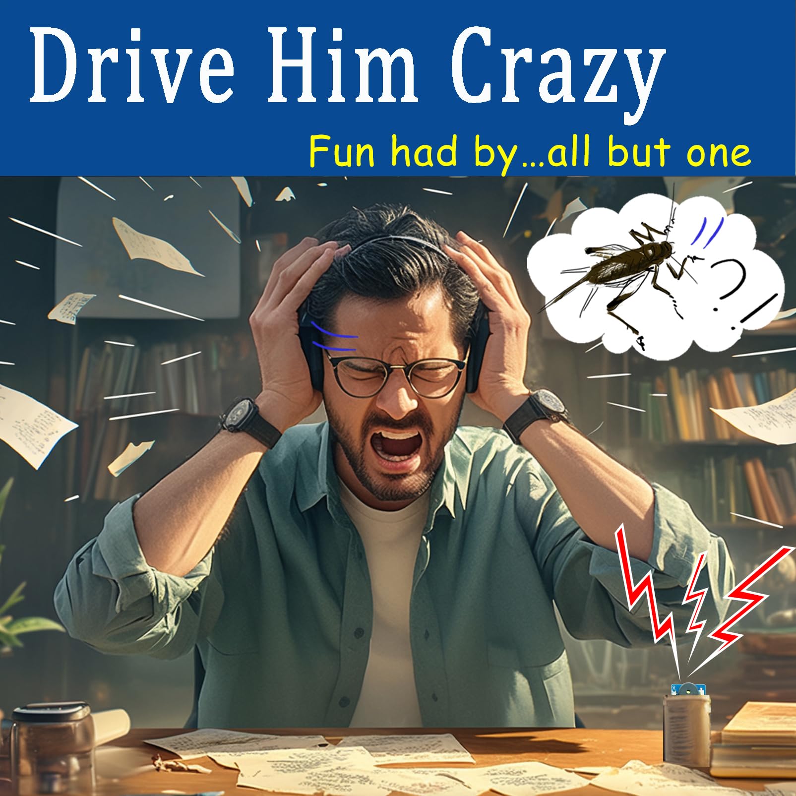 Gag prank item cricket noise maker for coworkers