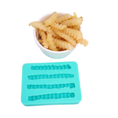 Crinkle cut French fries silicone mold for wax resin and candle projects