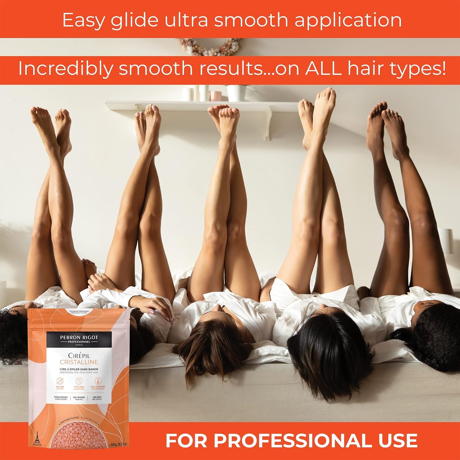 Crystal clear gel texture wax for precise application