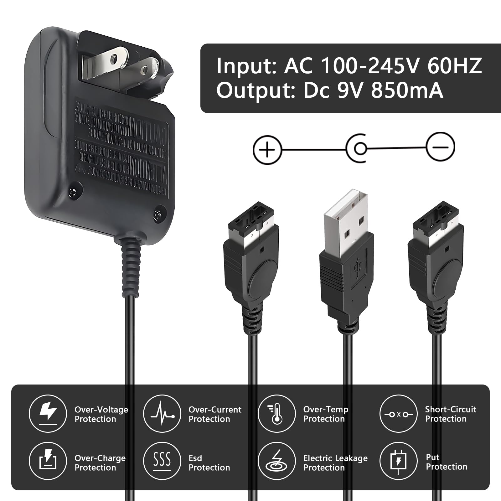 Critin charger compatible with Nintendo DS and Gameboy Advance SP