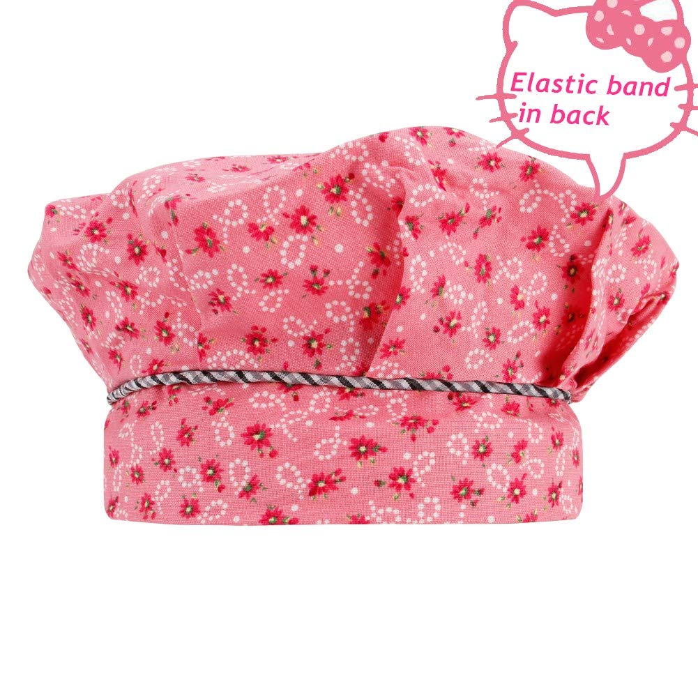 Chef hat with elastic back for secure fit