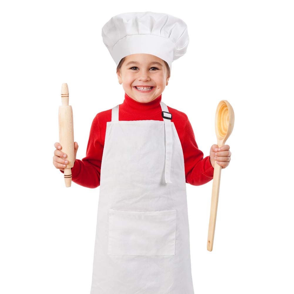 Small size CRJHNS cotton kids apron with adjustable neck strap