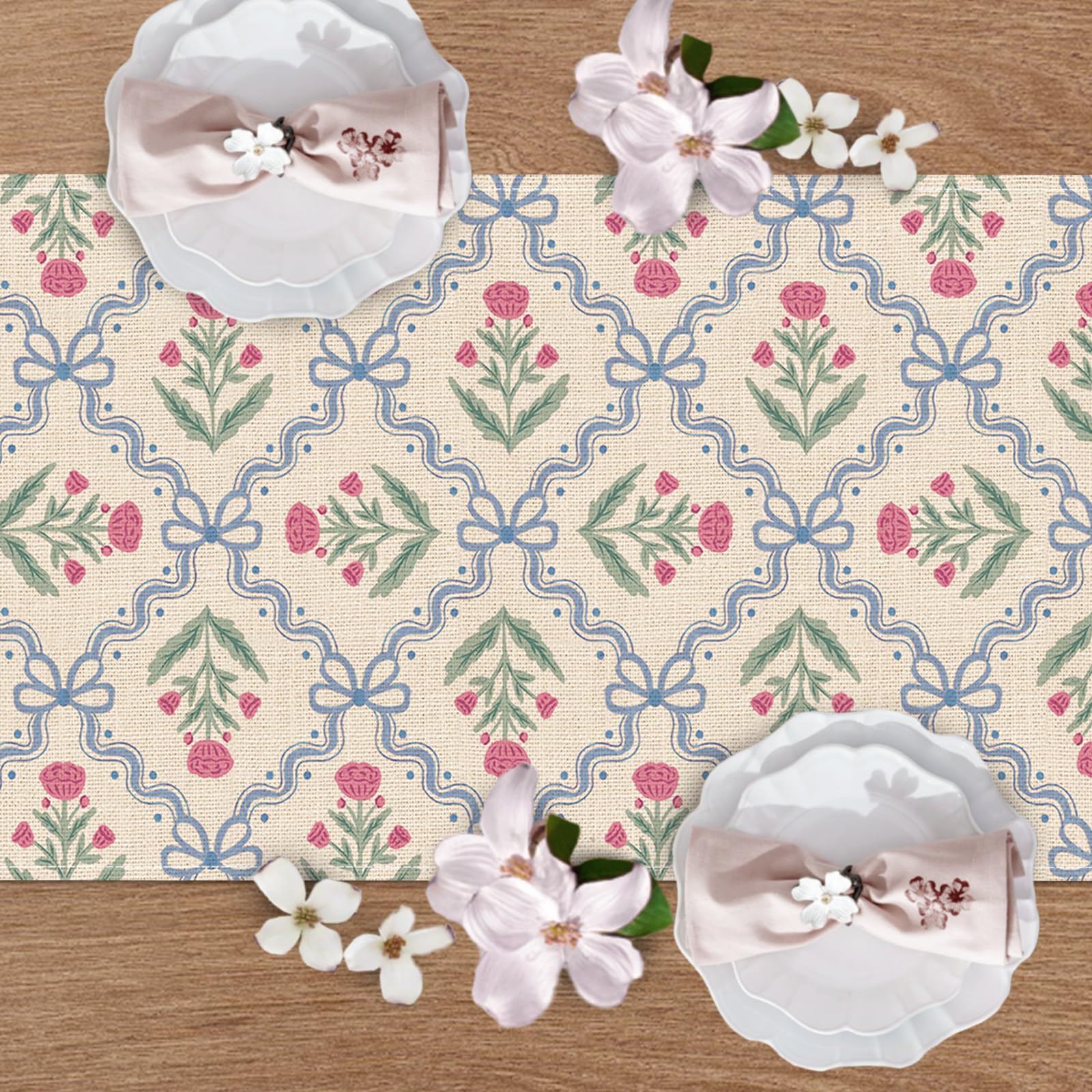 Versatile table runner on dining table and sideboard