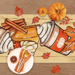 Croar burlap style table runner for Thanksgiving decor