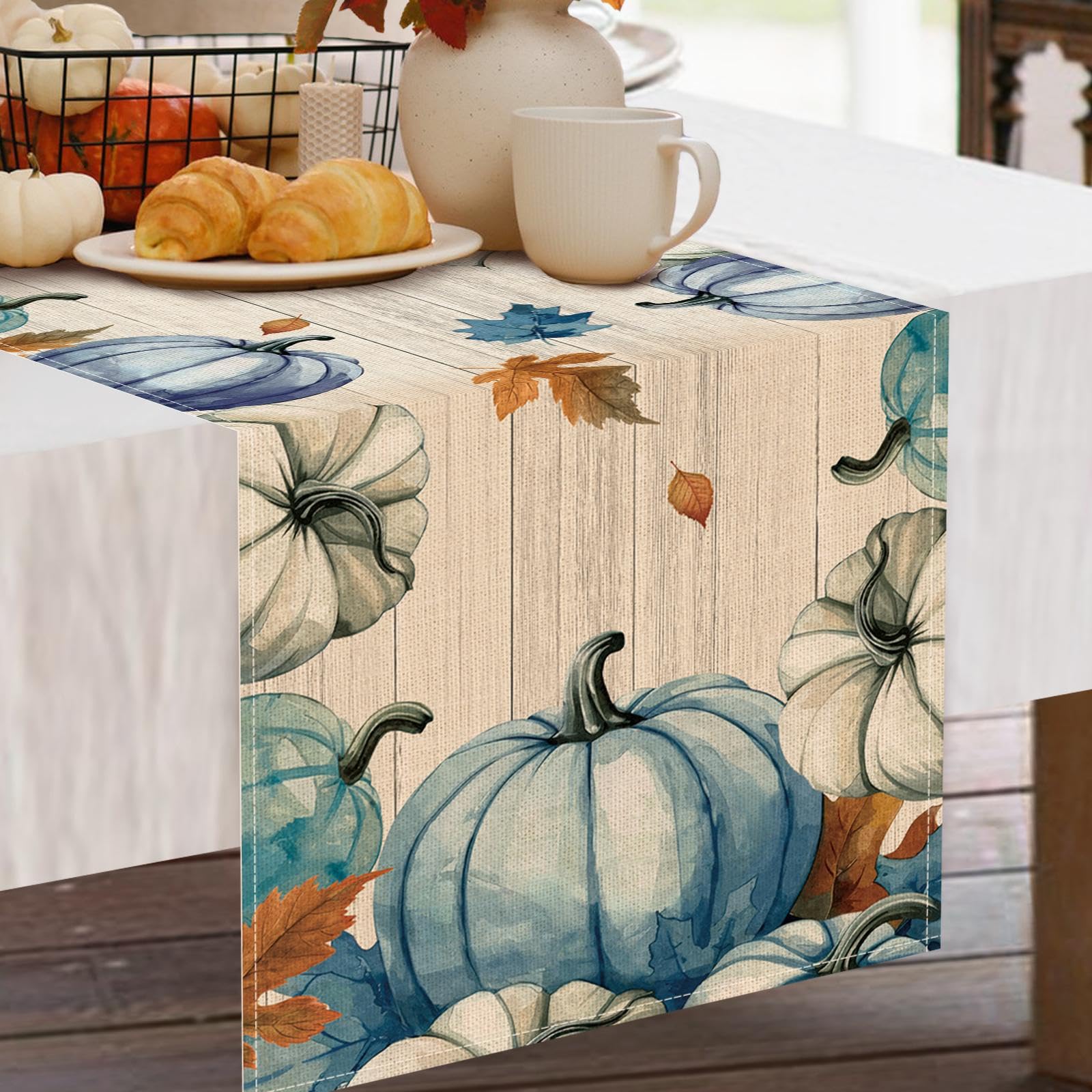 Croar rustic table runner for sideboard or buffet