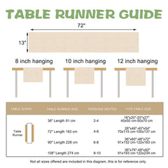 13x72 inch spun polyester table runner edge texture