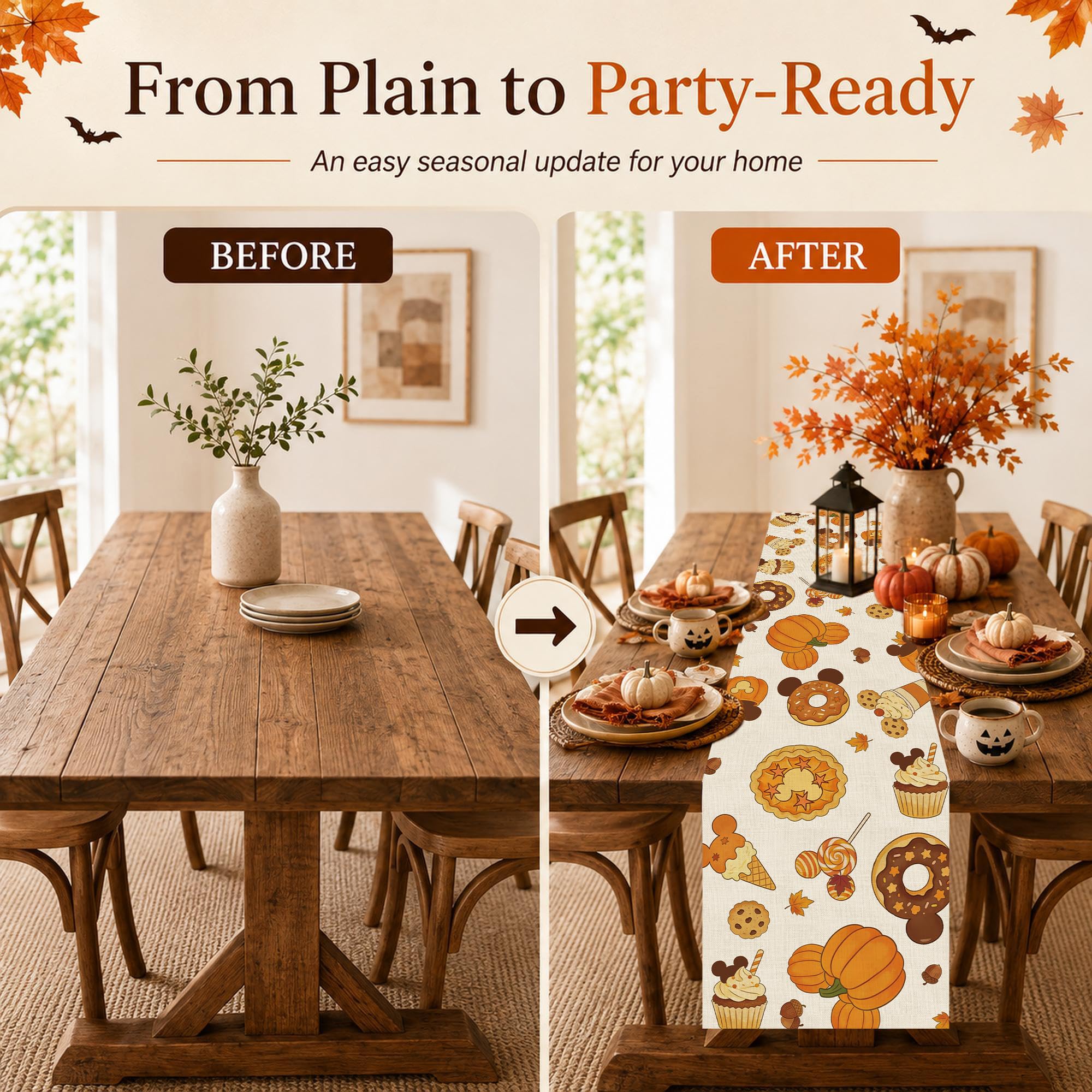 Giftable seasonal Croar table runner for celebrations