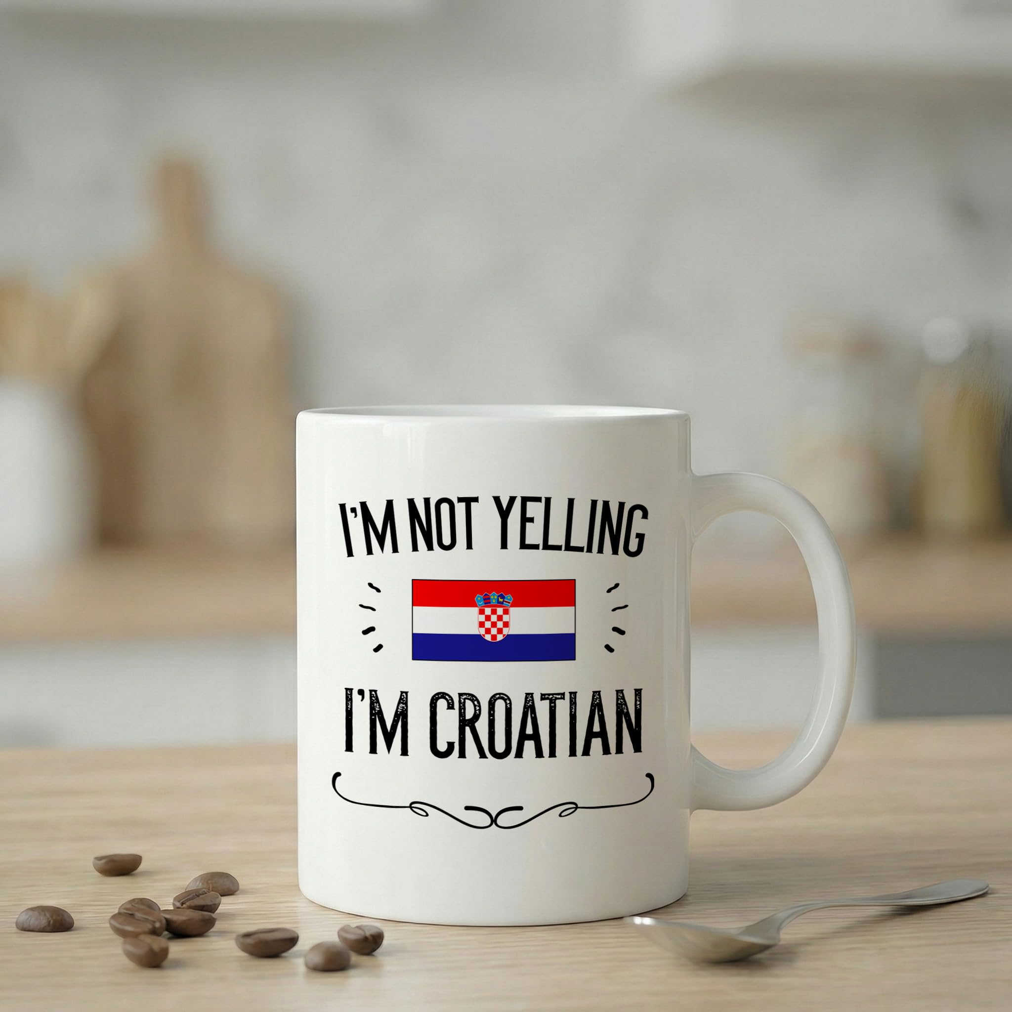 Versatile Croatian pride mug for desk or kitchen