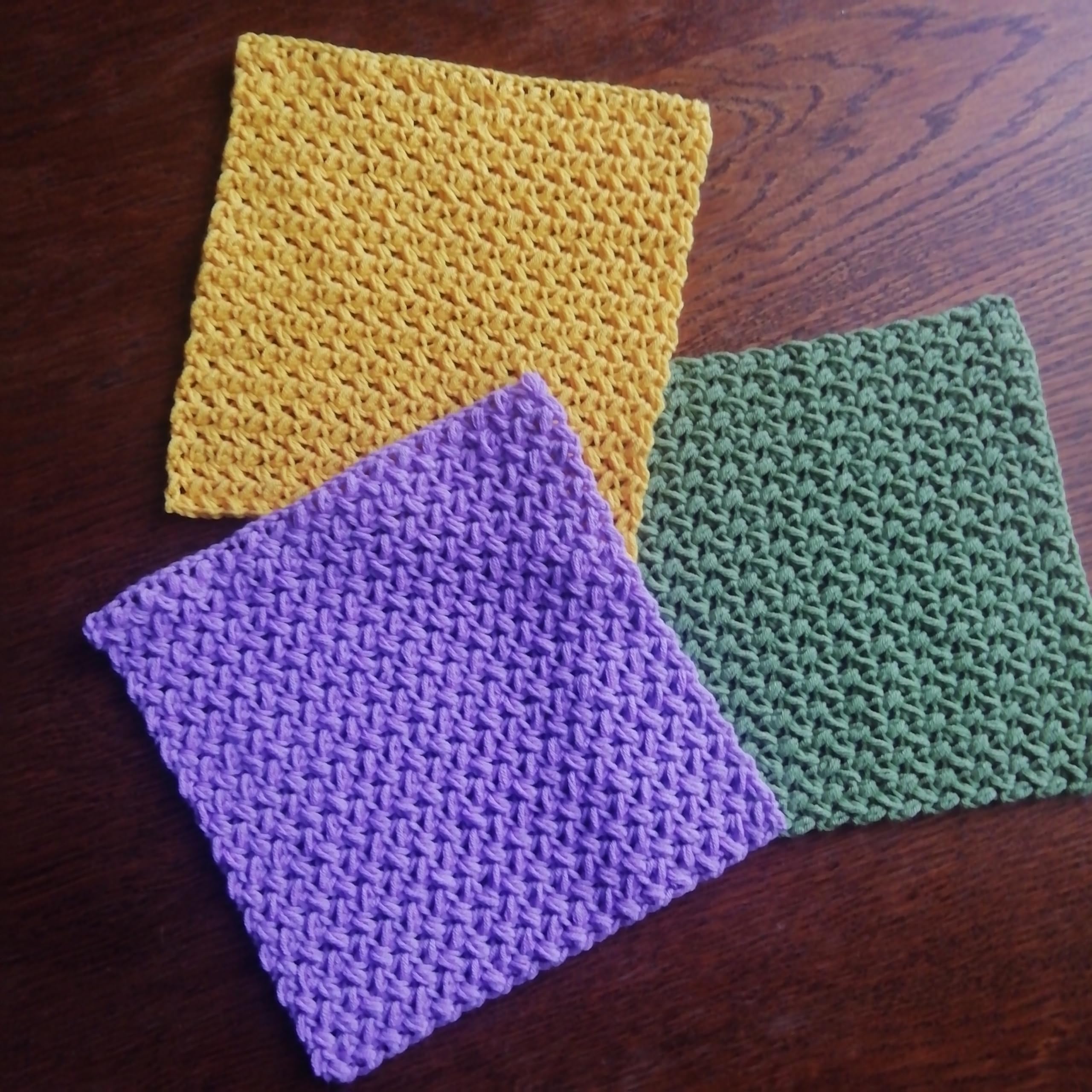 Absorbent quick-drying crochet dish cloth for kitchen