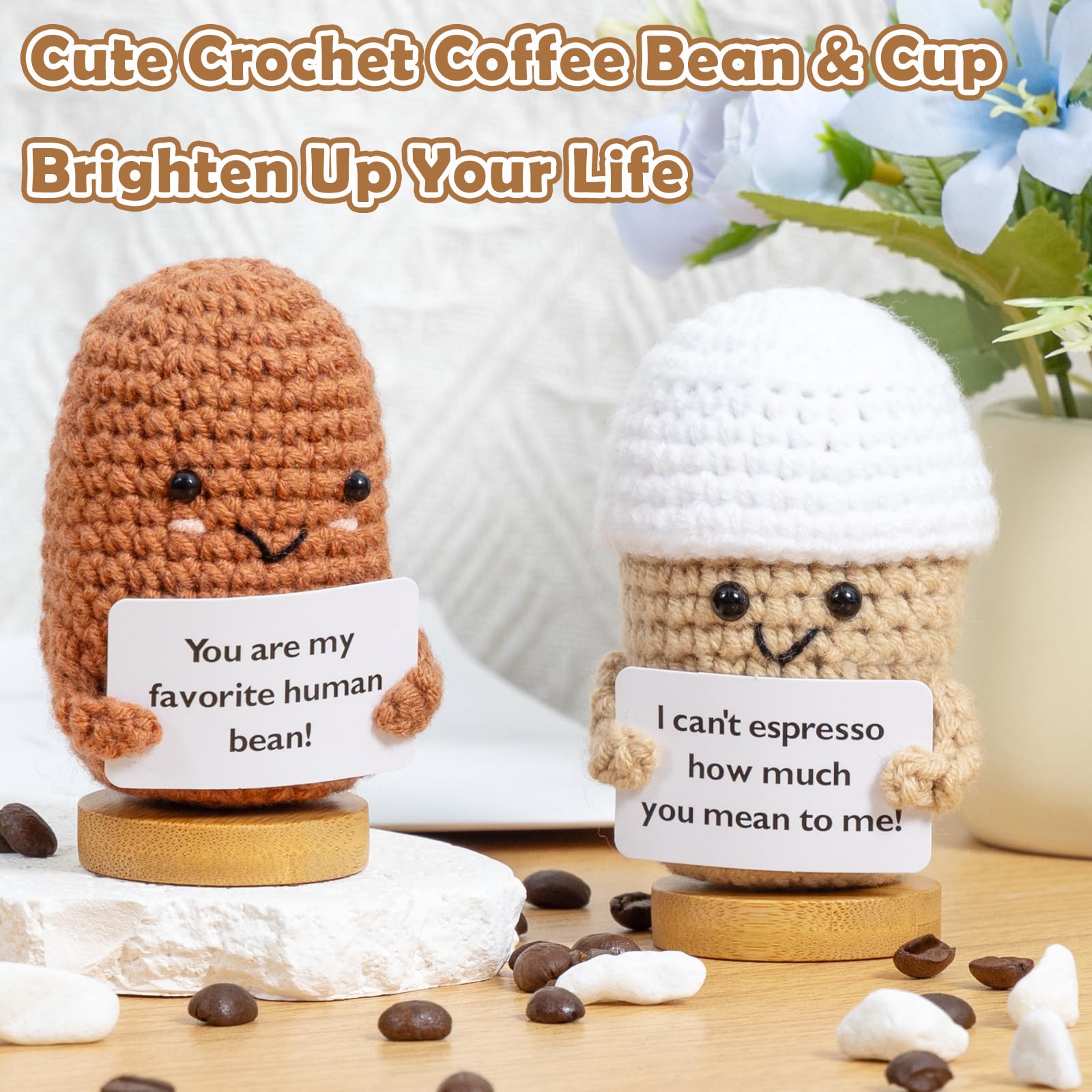 Crochet coffee gift set display image