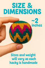 Crochet hacky sack three pack with assorted colors
