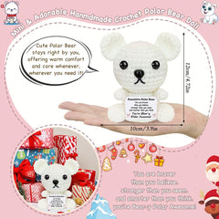 Polar bear plush with emotional support card by AicooFest