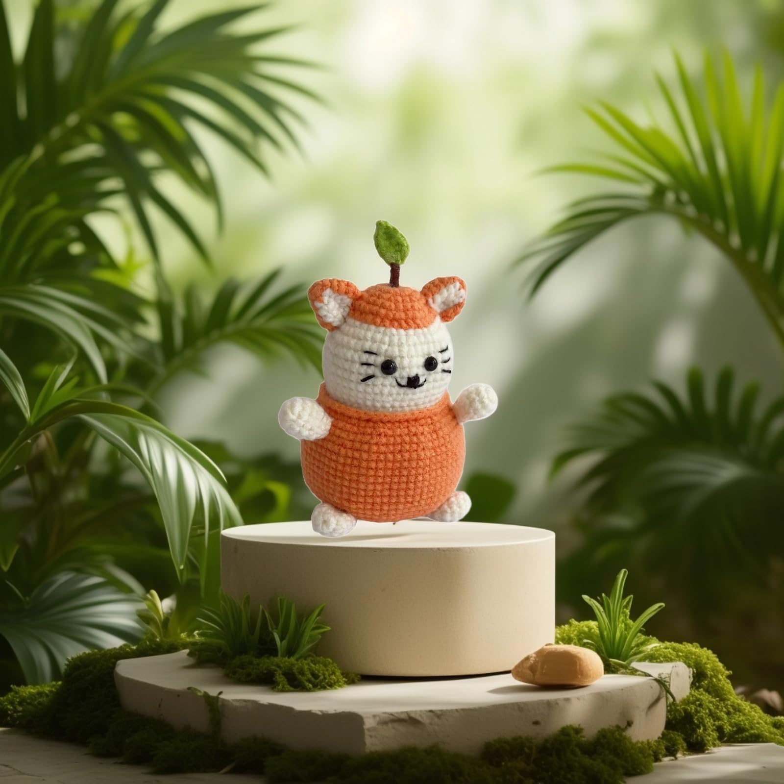Crochet potato cat doll decorative desk decor