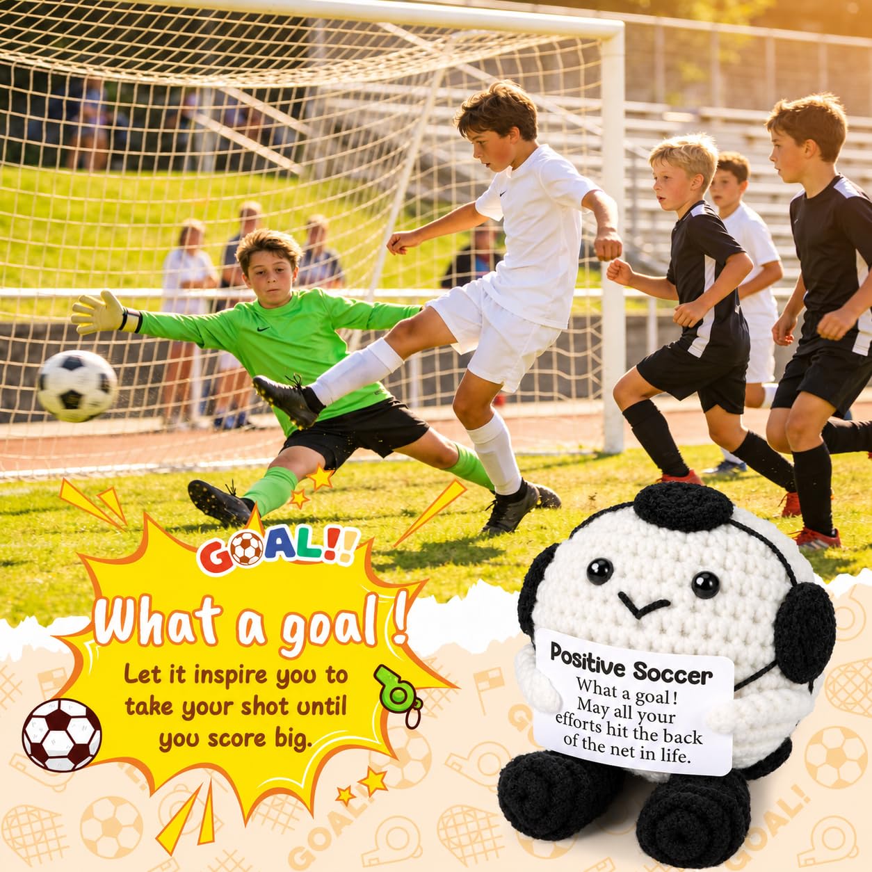 Soccer doll handmade gift for boys and girls