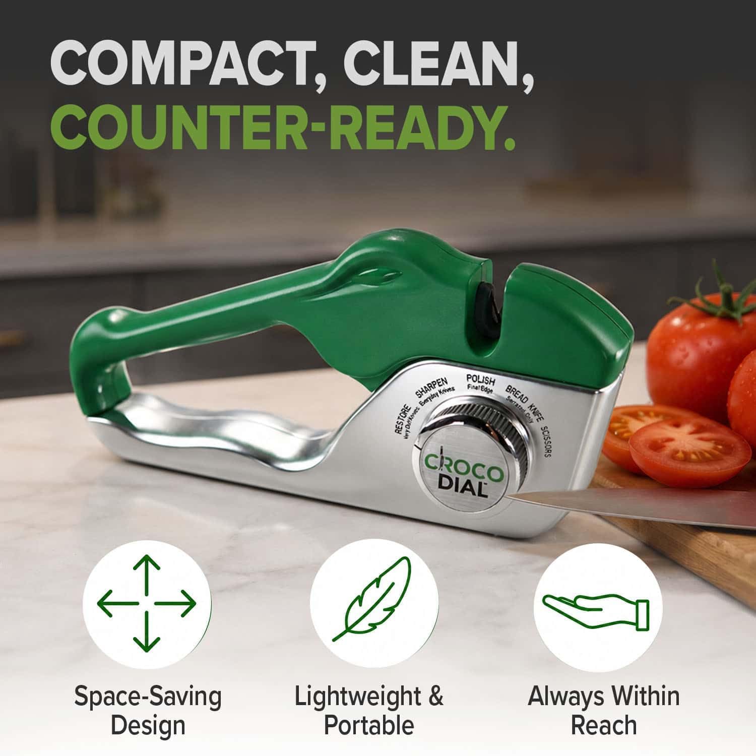 Croco Dial Knife Sharpener suitable for scissors use