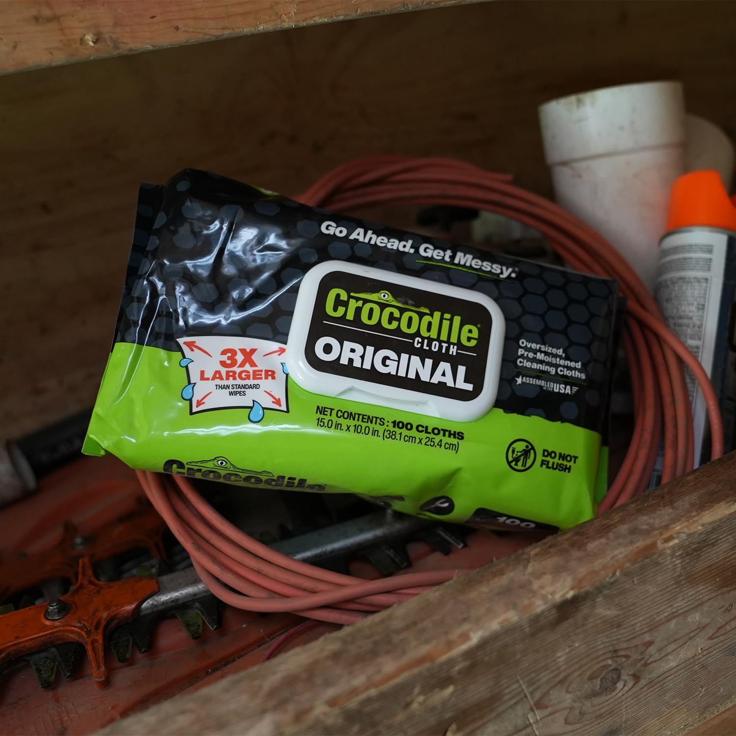 Ideal for shop garage and outdoor cleaning Crocodile Cloth wipes