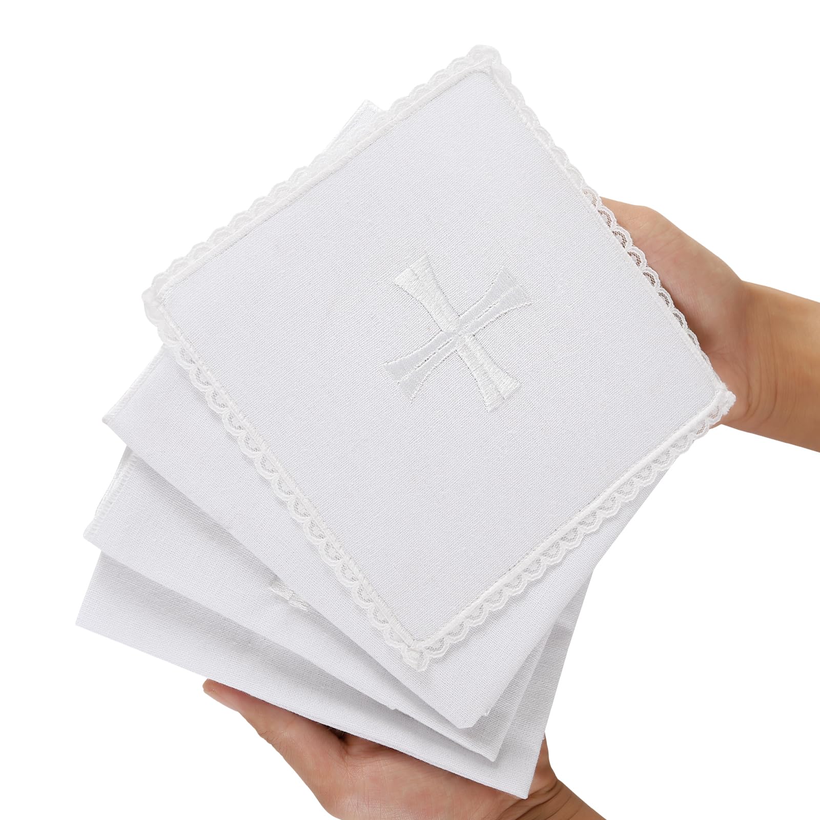 Cross embroidery on Catholic altar linens image