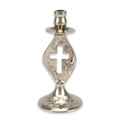 Cross shape brass candle holder height 11 cm 4.33 inch