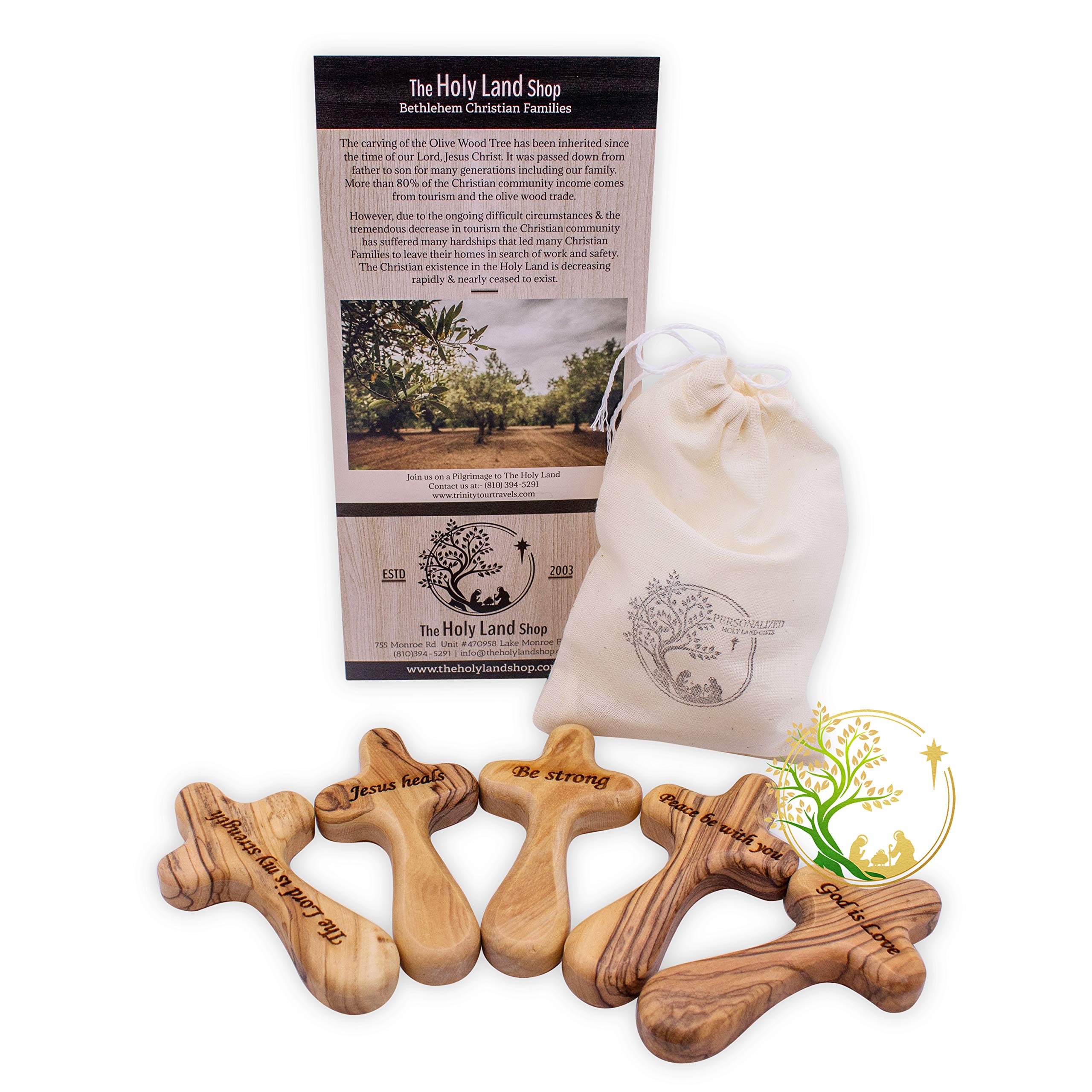 Cross with Charm Muslin Bag and Prayer Card