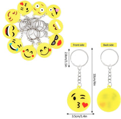 Mini emoticon keychain plush with 16 expressions