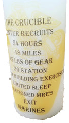 Crucible Candle Yellow Footprints EGA Marine Corps 3x8 flameless LED image