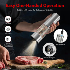 CRUCIBLY LED light salt pepper grinder