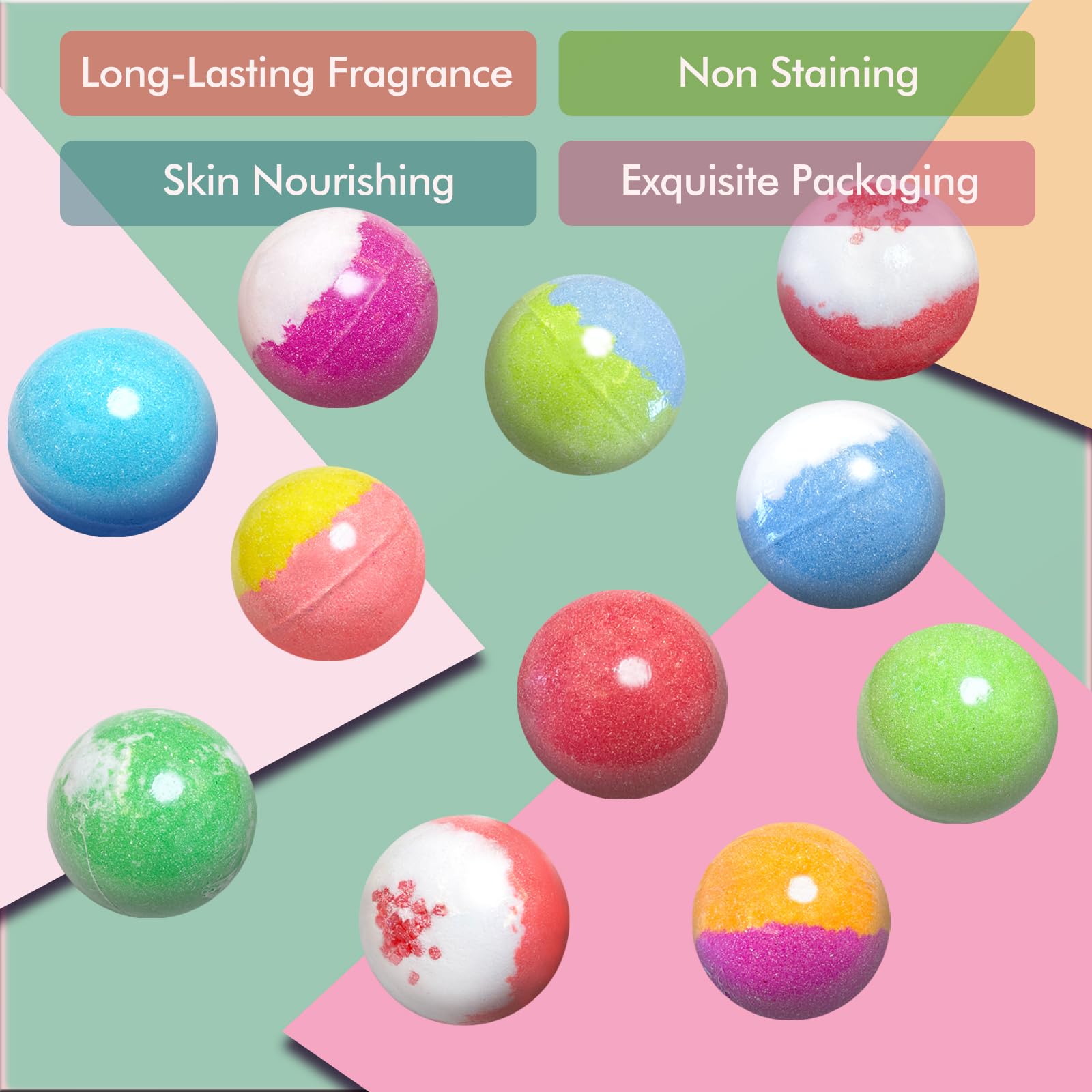 cruelty-free bath bombs with shea butter and cocoa butter