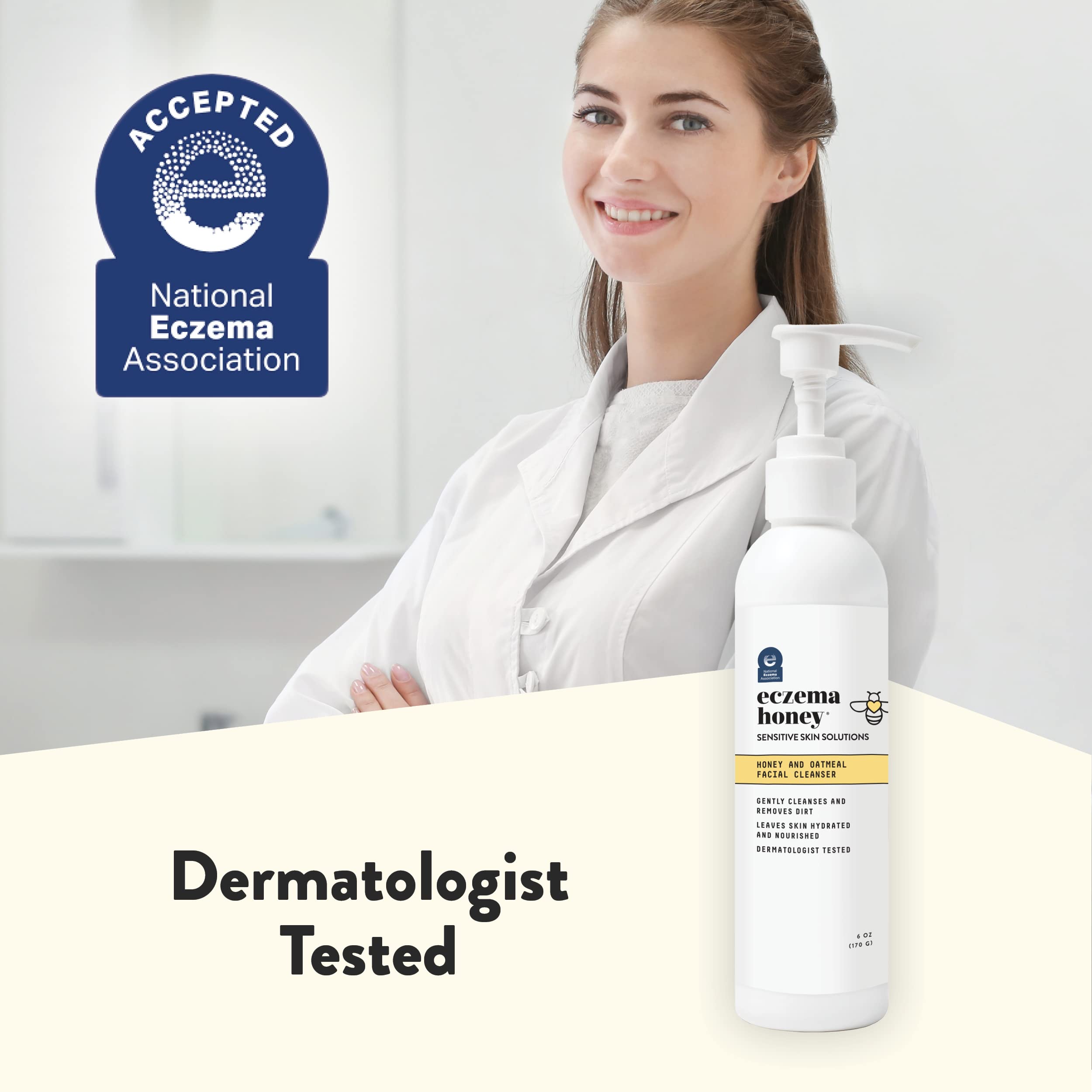 Cruelty-free eczema face cleanser packaging