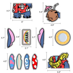 Average size about 4.5 inches tall cruise magnets