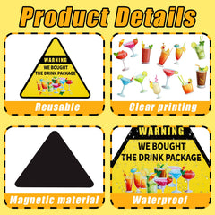 Triangle sign magnet measures 10 x 8.74 inches