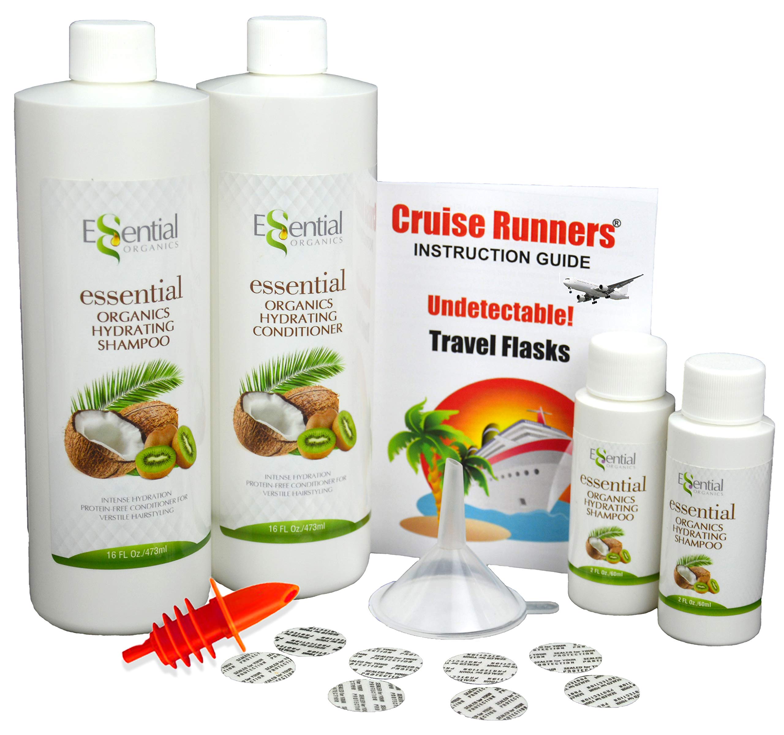 Cruise Runners hidden flasks kit two large bottles